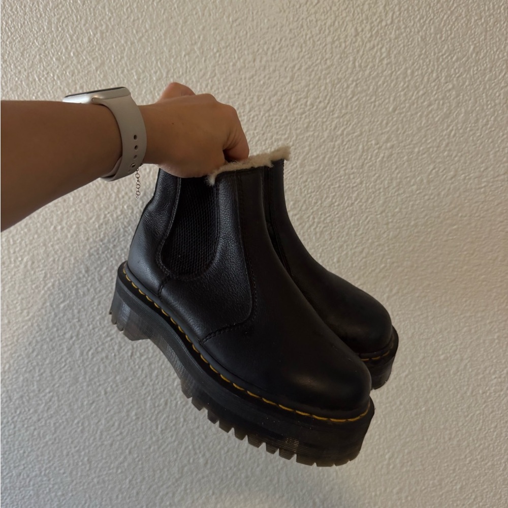 Dr. Martens 2976 fur lined Black Ankle Boots